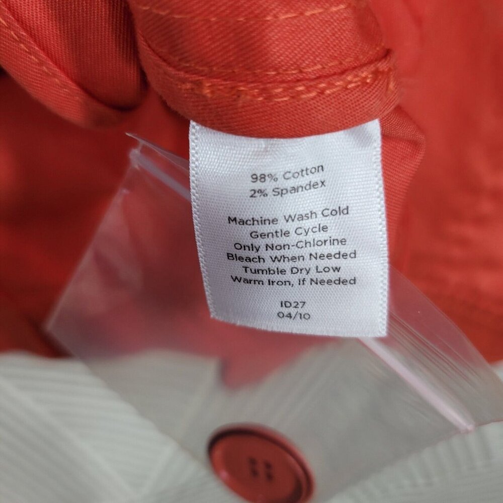 NEW Talbots Ruffle Front Jacket 12 career business Pink 3/4 Sleeve Red Orange - Picture 8 of 9